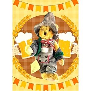 Vtg HERMANN Oktoberfest Mohair Teddy Bear Limited Edition Collectible 1994